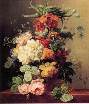 Floral, beautiful classical still life of flowers.116, unknow artist